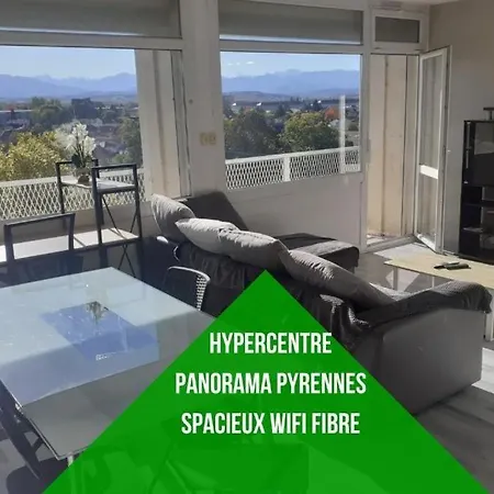 Cap Sud - 53m2- Vue Pyrenees- Hypercentre-wifi Fibre -nouvelle Literie Apartmán *
